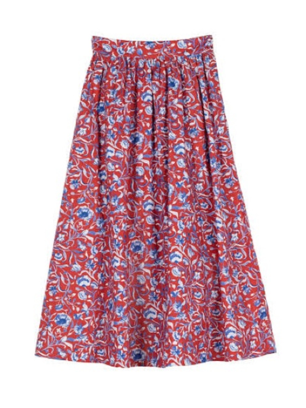 The Dôen Amalfi Skirt in Crimson Columbia Street Floral size Large